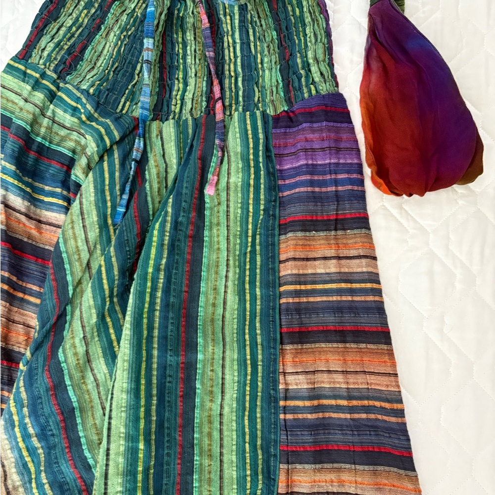 Colorful Striped Harem Pants with Pouch - Picture 2 of 4